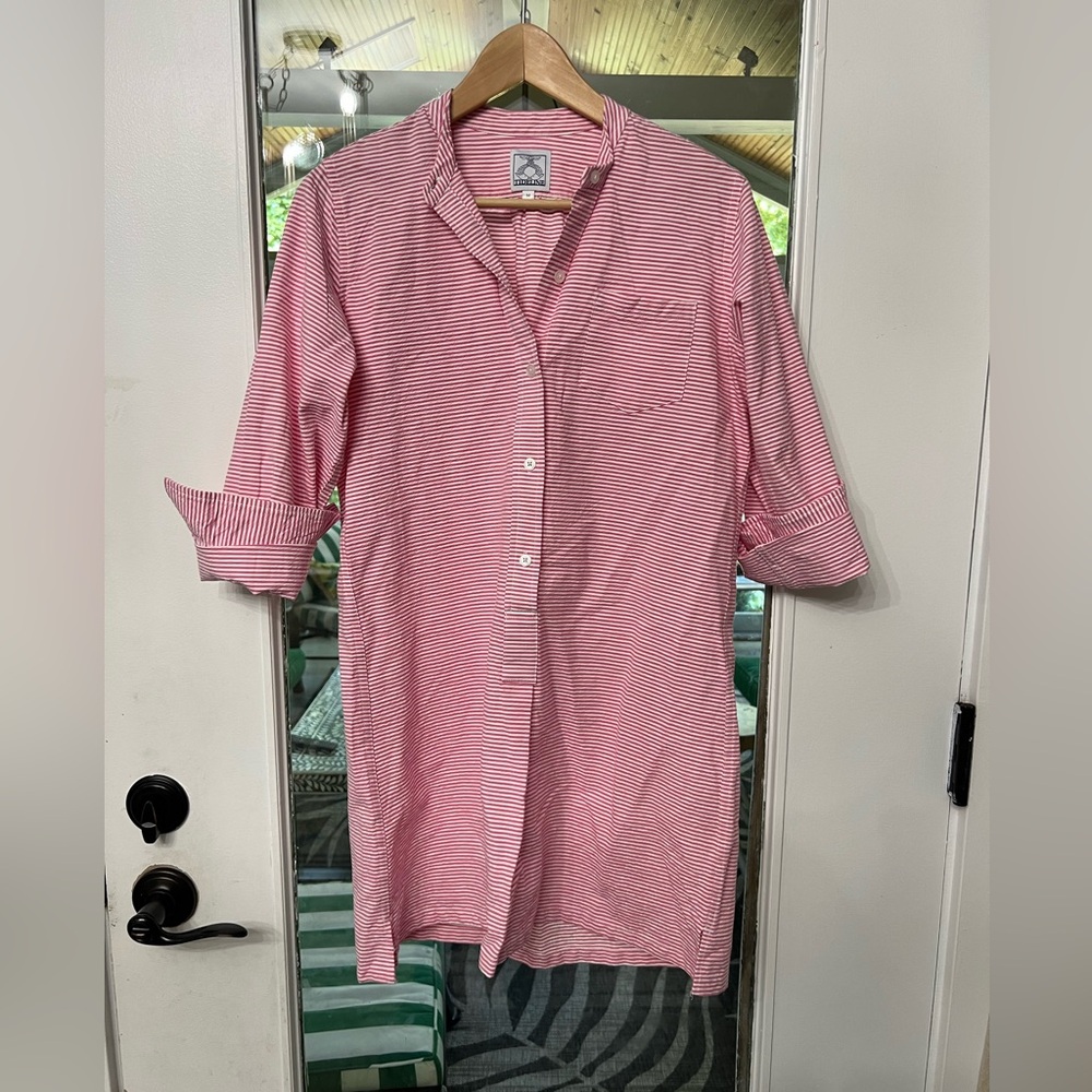 💖🌊Tideline🌊💖Striped V Neck Button Shirt Dress Size Medium